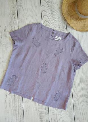 Сереневая льняная блуза malvin pp 38