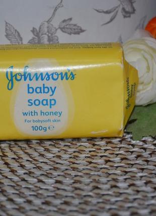 Фірмове дитяче мило з медом johnson's baby оригінал 100 g2 фото