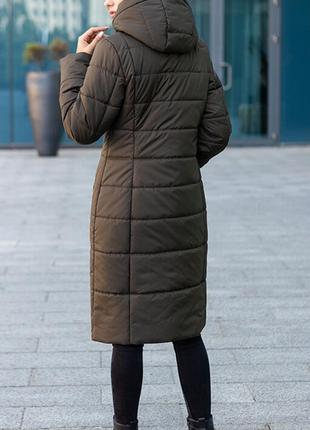 Практичное стеганое пальто куртка на холодную осень,есть съемный капюшон4 фото