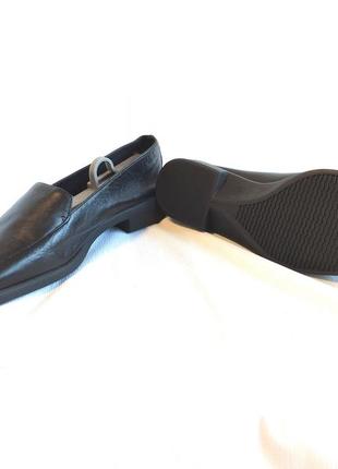 Мокасины женские кожаные черные shoe tailor3 фото