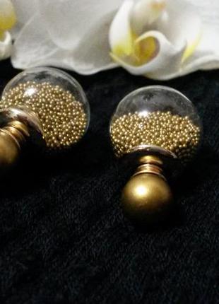 Оригинальные серьги бусины 3