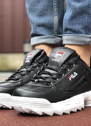 Кроссовки (fila disruptor 2) - чорно\білі