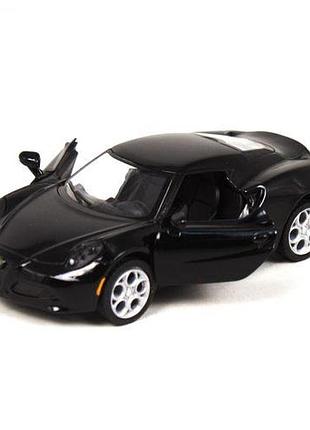 Машинка kinsmart "alfa romeo 4c" (черная)