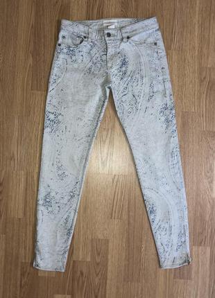 Ralph lauren 27 denim supply джинсы зауженные бело-голубые1 фото