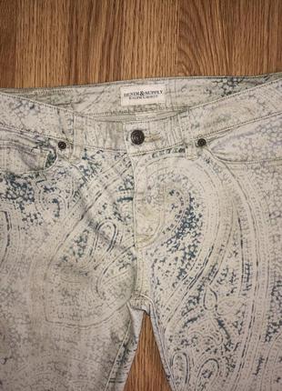 Ralph lauren 27 denim supply джинсы зауженные бело-голубые3 фото