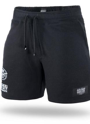 Мужские черные спортивные шорты dobermans aggressive united fight (m)