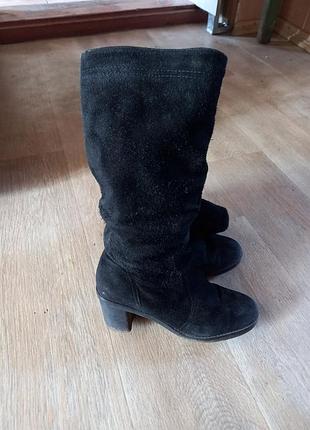 Чоботи зимові натур.замш+цегейка