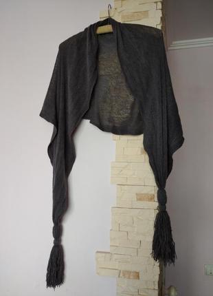 Шарфик шарф, шаль платка с кисточками2 фото