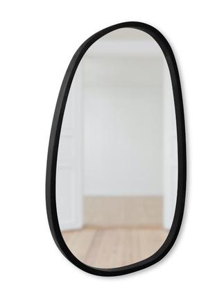 Зеркало асимметричное деревянное luxury wood dali black ясень 55x85 см2 фото