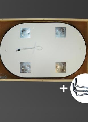 Дзеркало капсула дерев'яне з led-підсвіткою luxury wood freedom snow white ясен 50x80 см4 фото