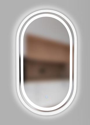 Дзеркало капсула дерев'яне з led-підсвіткою luxury wood freedom snow white ясен 50x80 см