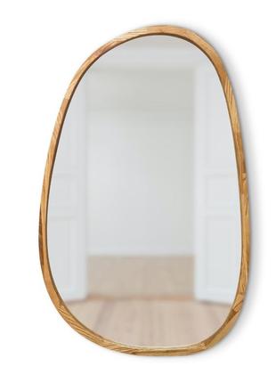 Дзеркало асиметричне дерев'яне luxury wood dali natural oak дуб 55x85 см