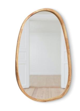 Зеркало асимметричное деревянное luxury wood dali natural oak дуб 55x85 см2 фото