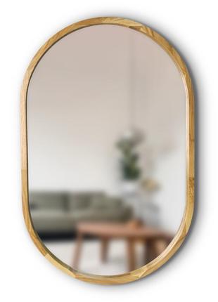 Зеркало капсула деревянное luxury wood freedom natural oak дуб 50x80 см