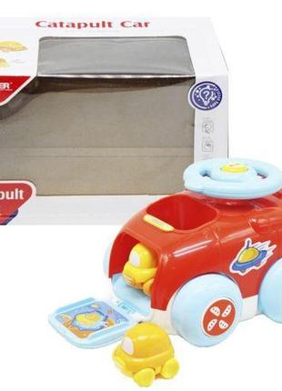 Пластикова машинка "catapult car" із запуском (червона)