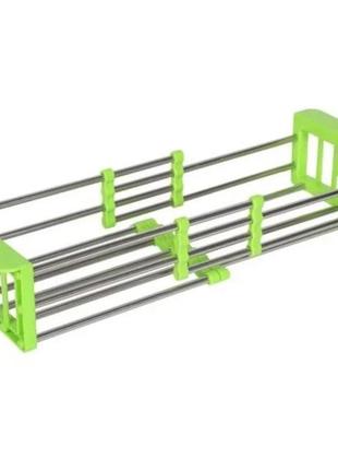 Многофункциональная складная кухонная полка kitchen drain shelf rack от 33см до 48см salemarket2 фото