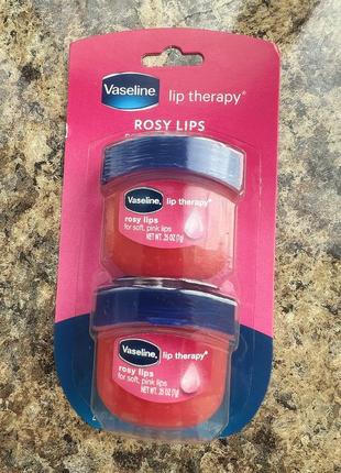 Бальзам для губ рожкві губи по 7 г vaseline rosy lips 👄