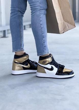 Nike jordan кроссовки найк джордан лаковая кожа (36-40)💜