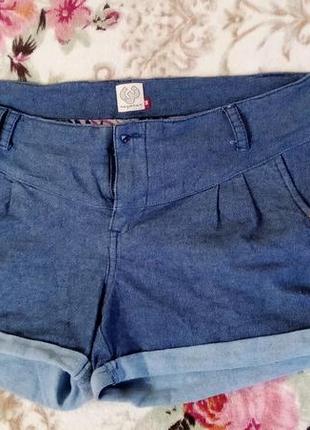Шорти ragwear джинсові нові м'ягеньки коротки темно-голубі середня посадка р.30, на наш 48,3 фото
