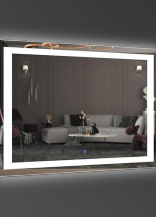 Зеркало прямоугольное безрамное с led-подсветкой luxury wood areko2 фото