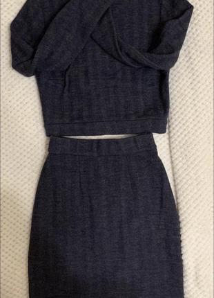 Костюм топ юбка  из натуральной шерсти шерстяной2 фото