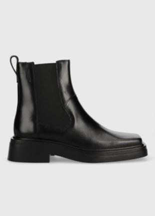 Кожаные ботинки vagabond shoemakers eyra женские цвет черный каблук блок1 фото