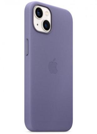 Кожаный чехол для apple iphone 13 mini light purple оригинал