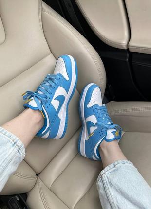 Женские кеды nike dunk low coast из натуральной кожи5 фото