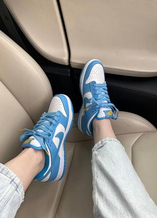 Женские кеды nike dunk low coast из натуральной кожи9 фото