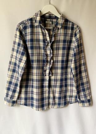 Фланелевая рубашка в клетку хлопковая tchibo