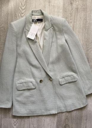 Zara пиджак, жакет, блейзер, пиджак оверсайз, удлиненный блейзер4 фото