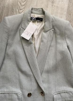 Zara пиджак, жакет, блейзер, пиджак оверсайз, удлиненный блейзер3 фото