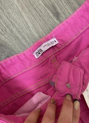 Рожеві джинси палацо zara4 фото