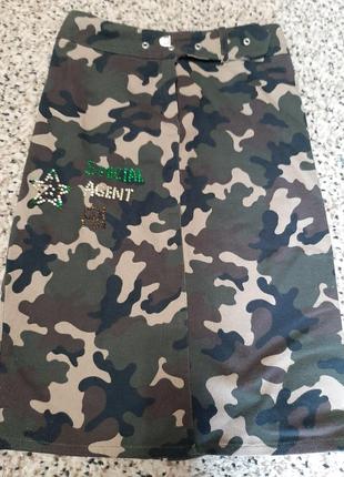 Спідниця джинс мілітарі