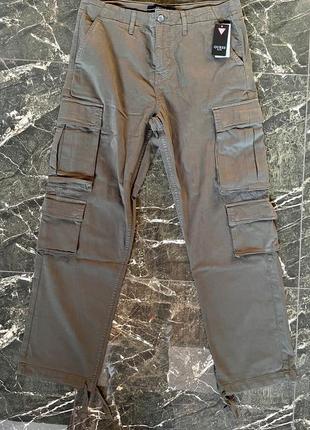 Штани карго guess men's chevron cargo pants оригінал із сушарки 324 фото