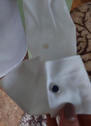 Белая базовая рубашка zara из лиоцелла6 фото