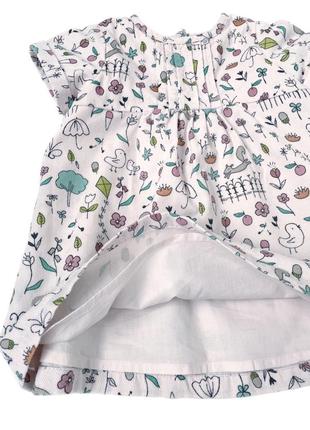Прелестное вельветовое платье marks & spencer для девочки 3-6 мес, 69 см3 фото