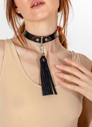 Чокер із натуральної шкіри