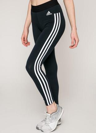 Оригинальные женские лосины adidas women's essentials 3-stripes tights