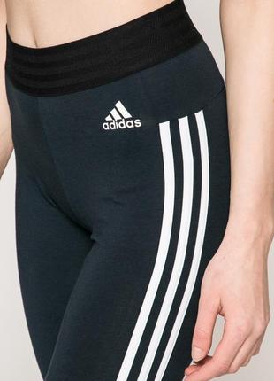 Оригинальные женские лосины adidas women's essentials 3-stripes tights3 фото