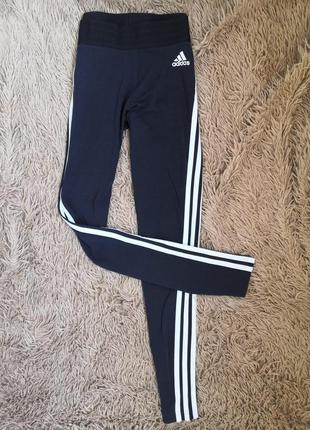 Оригинальные женские лосины adidas women's essentials 3-stripes tights4 фото