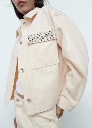 Котонова куртка, піджак, вітровка, блейзер zara, колекція 2023 року, розмір l