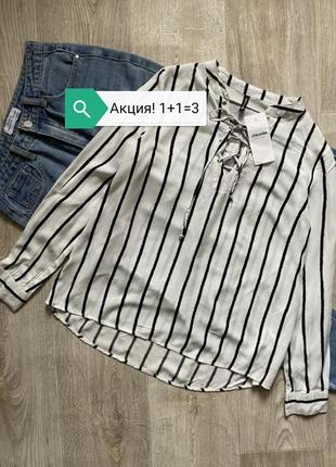 Легкая блуза, блузка свободного кроя, сорочка, рубашка, блузка на шнуровке,1 фото