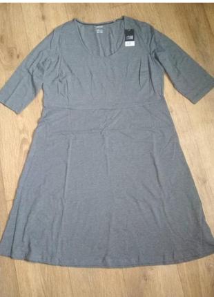 Хлопковое платье серого цвета esmara p. l/44-46, замеры в описании3 фото
