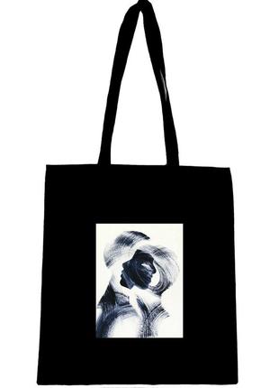 Эко сумка шоппер торба с принтом " лица "