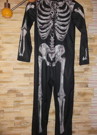 Карнавальный костюм скелетик на хеллоуин р 9-10лет