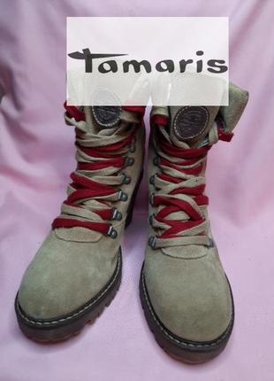 Немецкие натуральные женские ботинки ботинки tamaris p.37