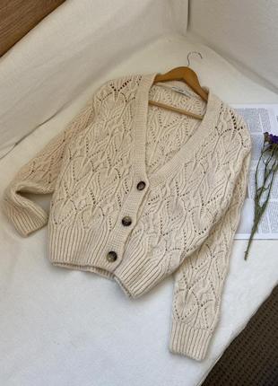 Чудесный кружевной кардиган свитер george