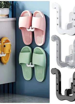 Універсальний гачок для тапочок настінна стійка полиця для акуратного зберігання взуття
