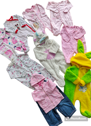 Пакет детской одежды одежда детская для девочки 0-3 месяцев 56 62 см слип человечек комбинезон для новорожденных